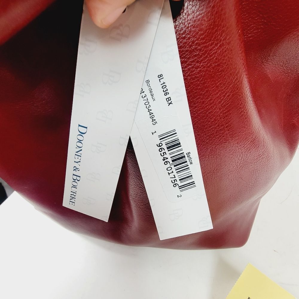 Dooney & Bourke Florentine Barlow Bucket Crossbody Bag Dark Red NWT $548 - Picture 14 of 15